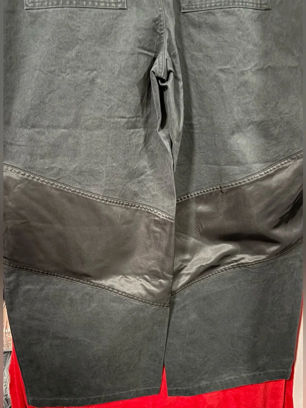 Jordan Flight Utility Two Tone Wide Leg Baggy Pants Black Size Large